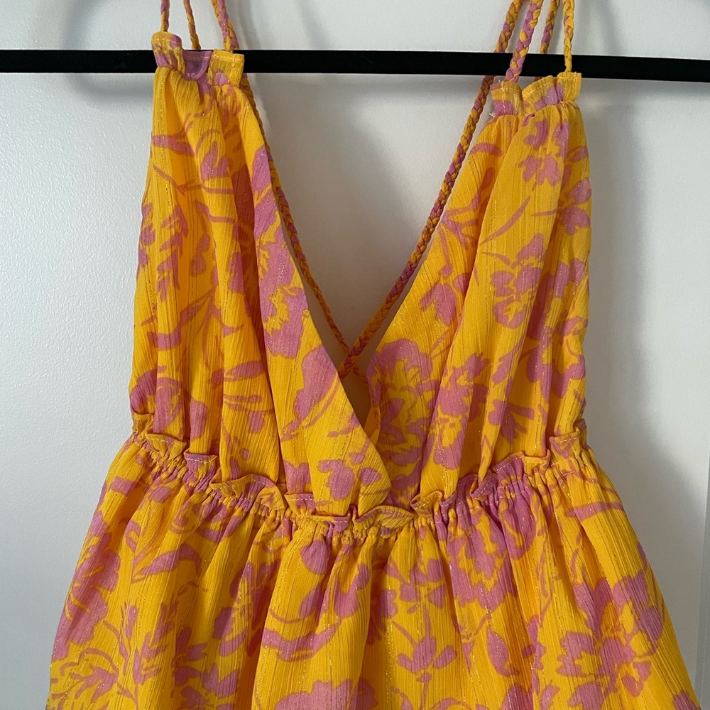 Yellow and Pink Floral top